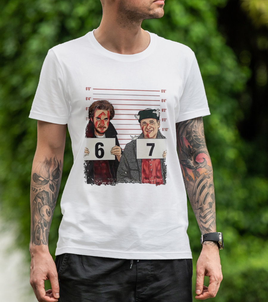 Harry And Marv Home Alone Shot 6 7 Meme T-Shirt