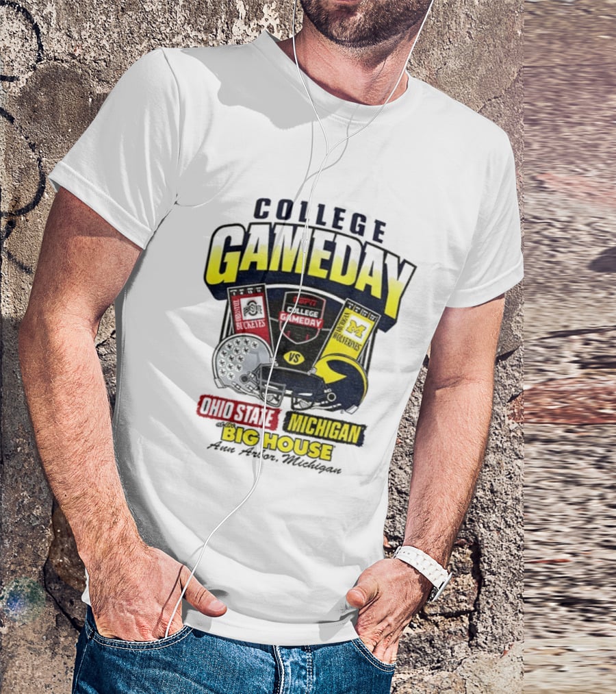 College Gameday ESPN Ohio State Vs Michigan Wolverines Big House T-Shirt