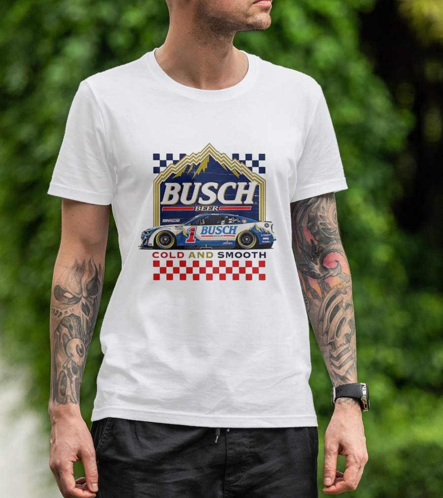Busch Beer NASCAR Ross Chastain Trackhouse Racing Number 1 Cold And Smooth T-Shirt