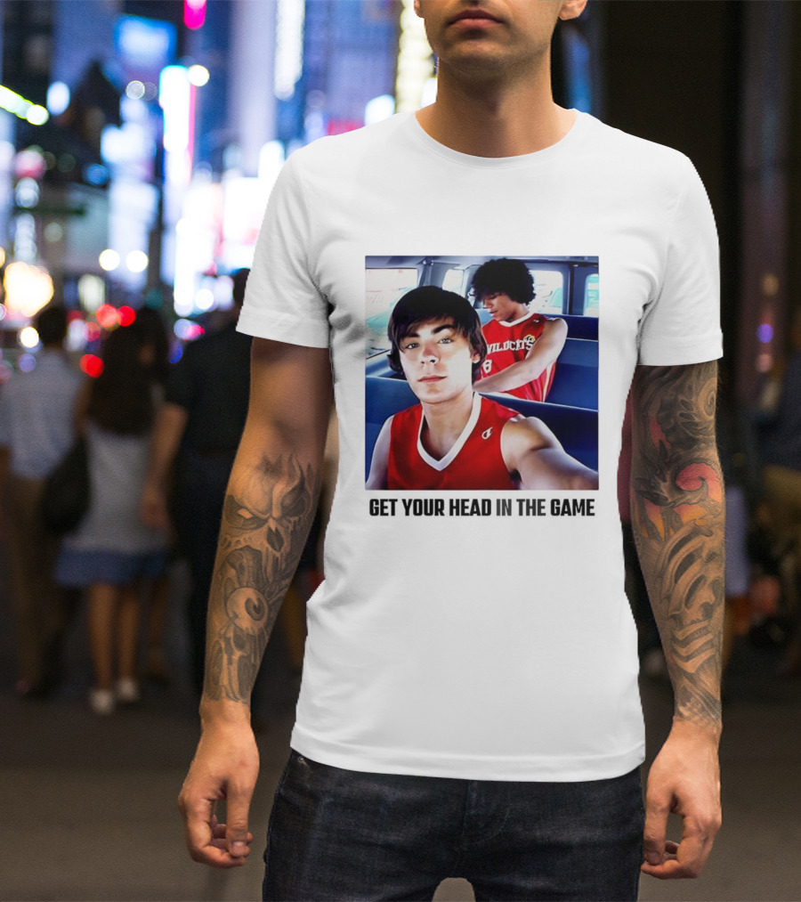 Zac Efron Corbin Bleu Wildcats Basketball Get Your Head In The Game T-Shirt