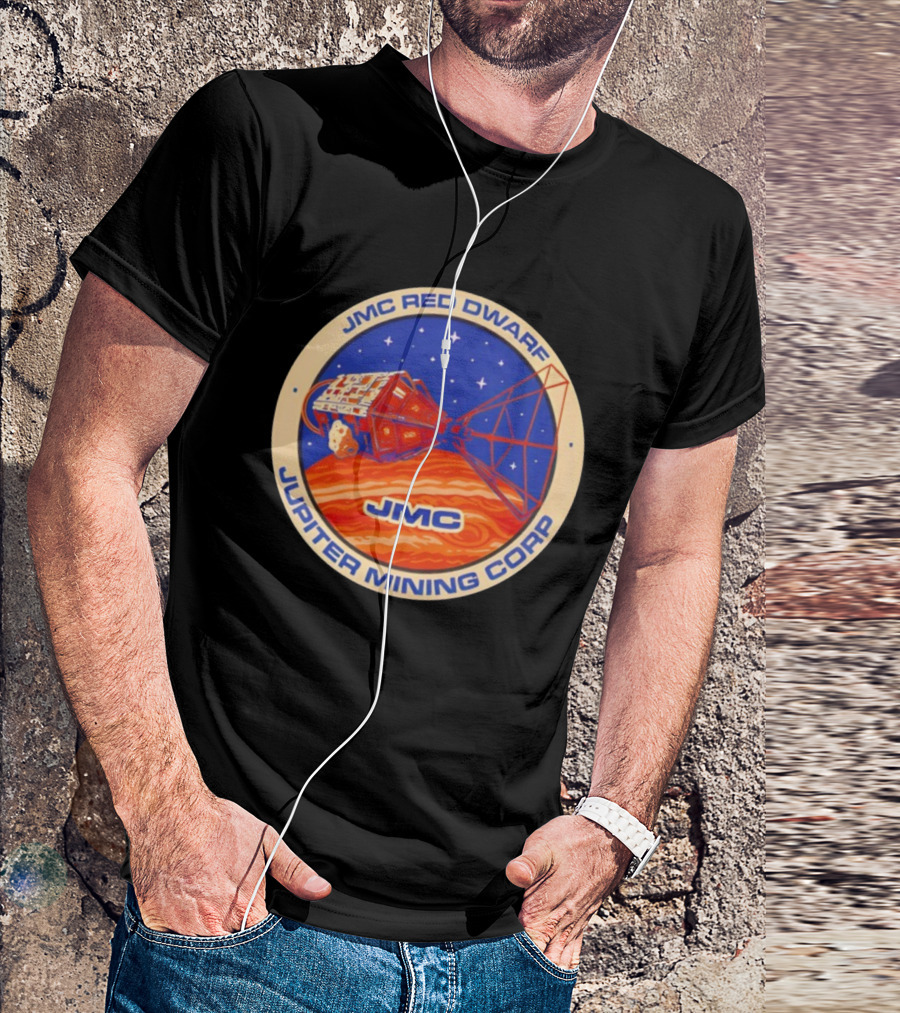 JMC Red Dwarf Jupiter Mining Corp Spacecraft Emblem T-Shirt