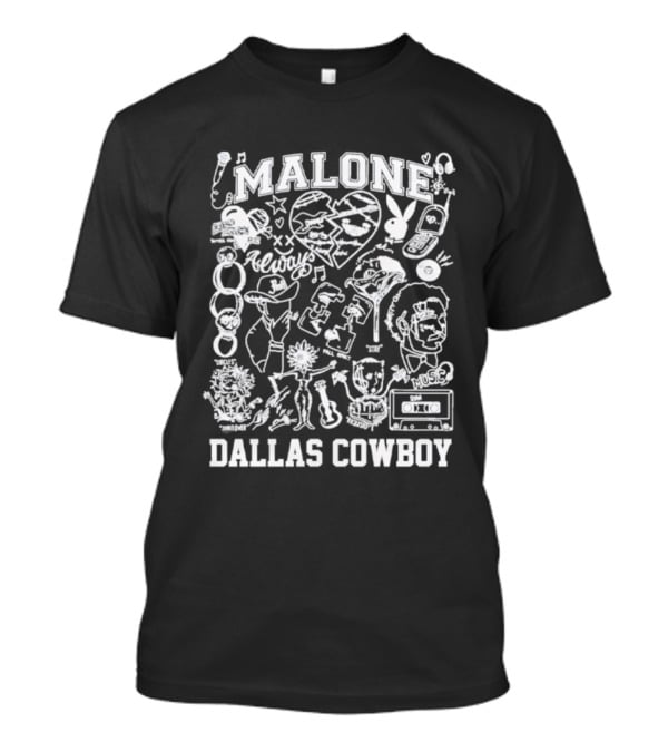 MALONE DALLAS COWBOY ICONIC PATTERNS AND SYMBOLS T-Shirt