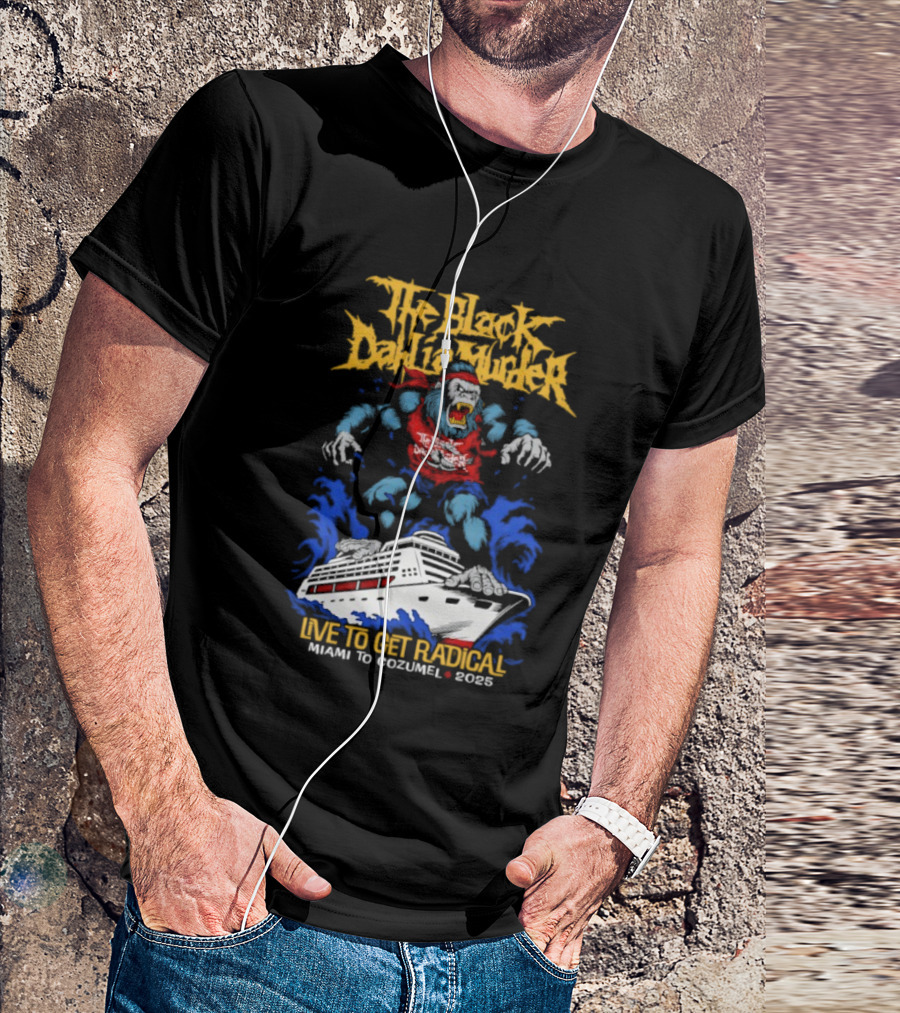 The Black Dahlia Murder Live To Get Radical 2008 Miami To Cozumel Sea Monster T-Shirt