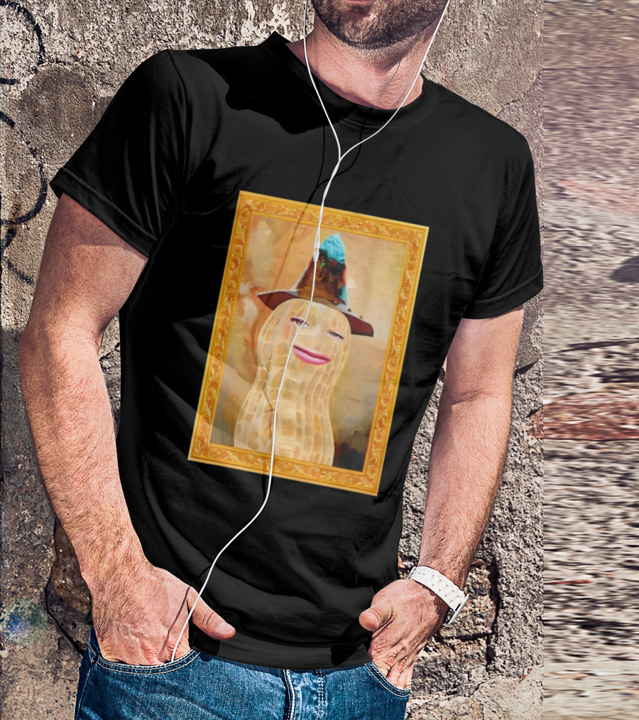 Theburntpeanut Renaissance Portrait With Hat And Blue Figurine T-Shirt