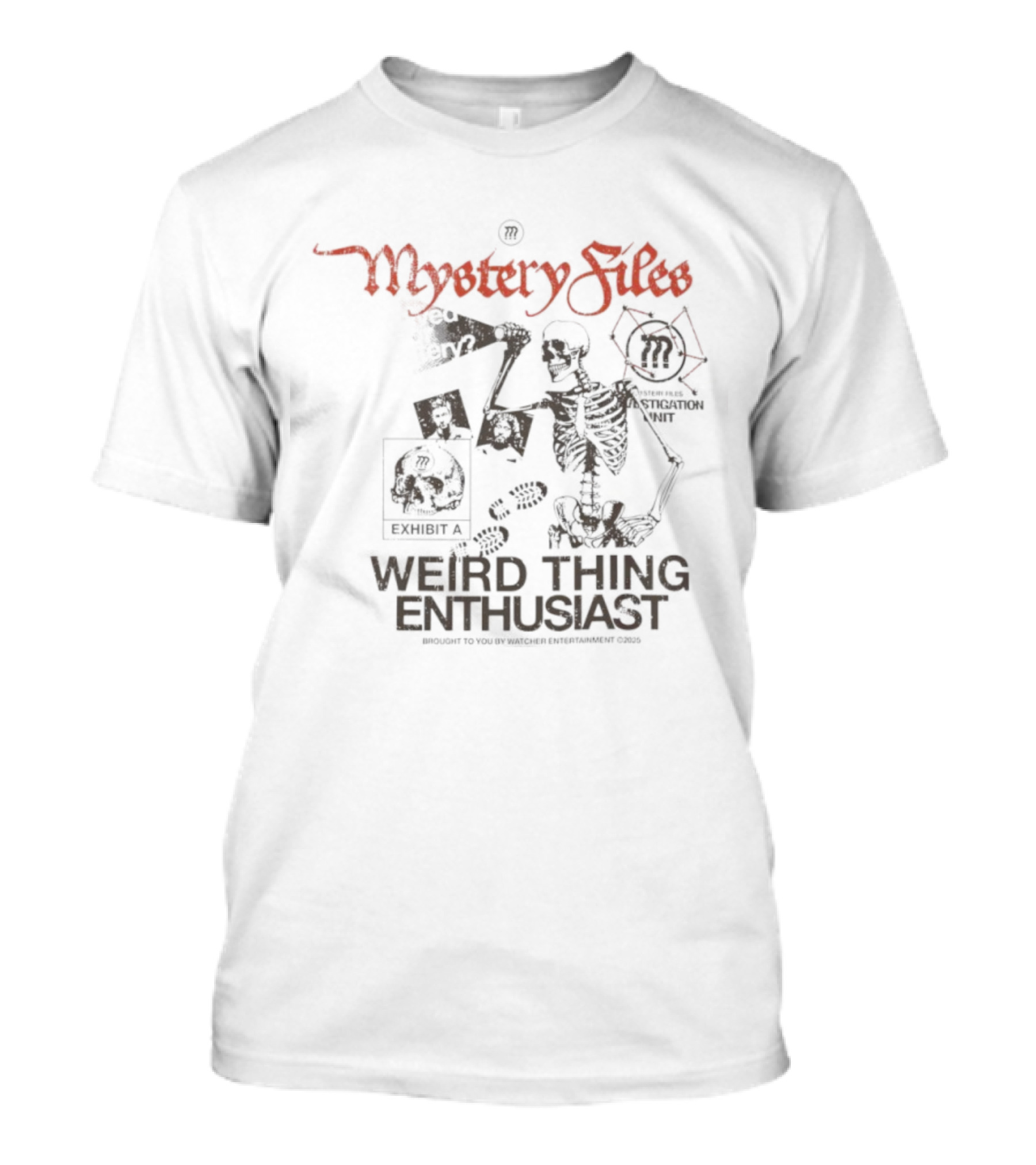 Mystery Files Weird Thing Enthusiast Skeleton Vintage Retro Vibe T-Shirt