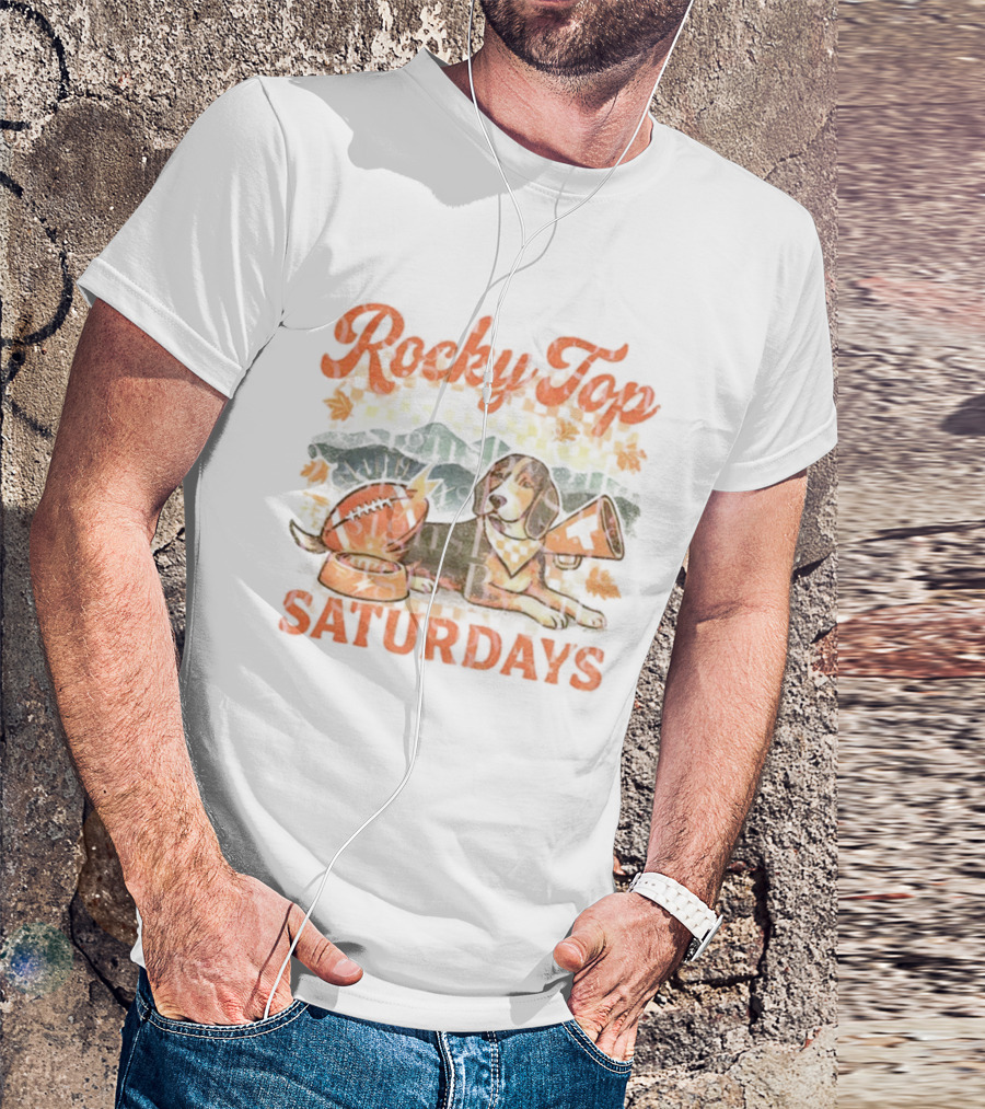 Tennessee Volunteers Coonhound Dog Rocky Top Saturdays Football Bowl Tailgate Fan Gear T-Shirt