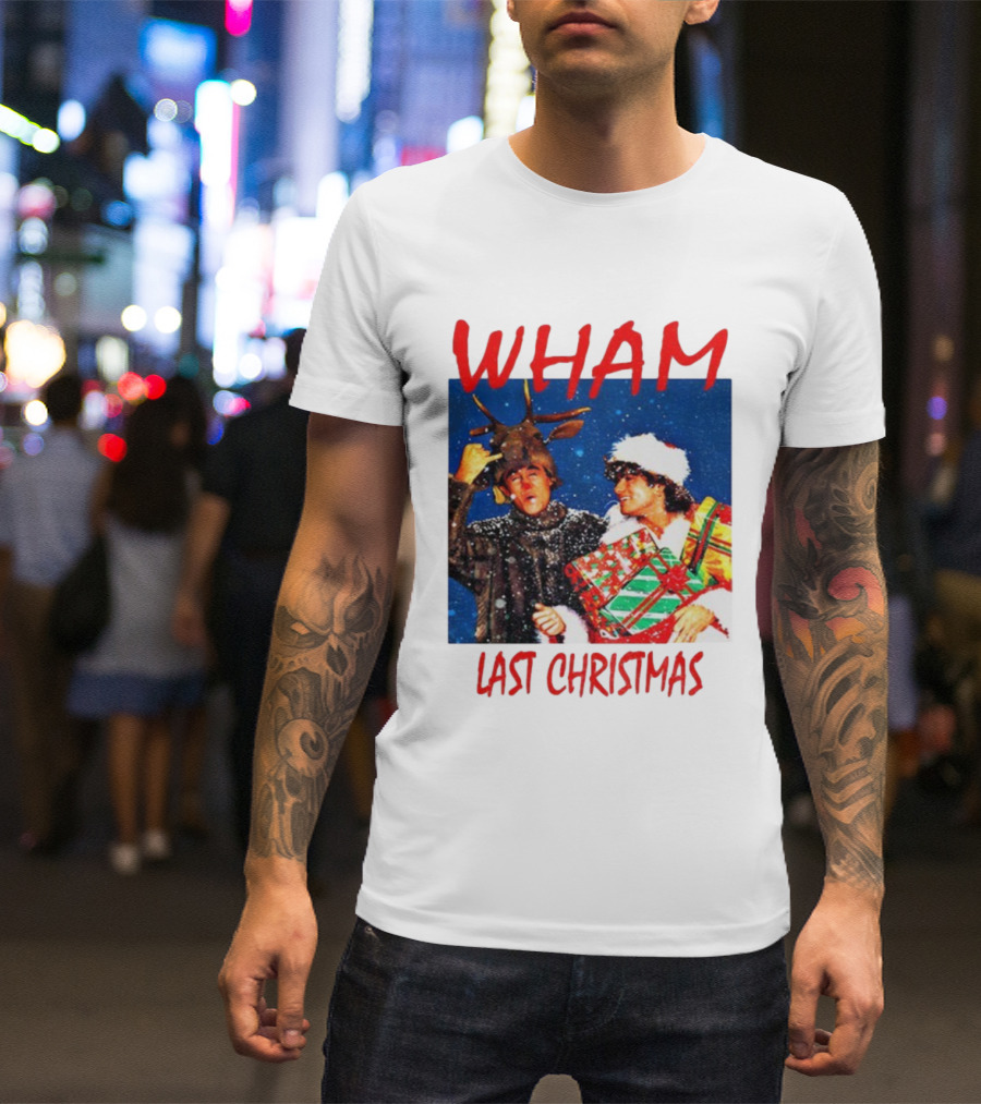 WHAM Last Christmas Festive Holiday Celebration With Snow And Gifts T-Shirt