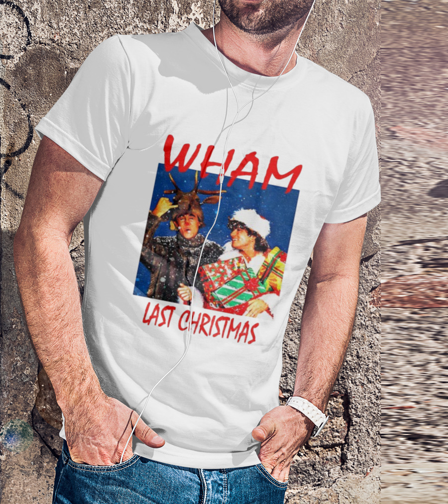 WHAM Last Christmas Festive Holiday Celebration With Snow And Gifts T-Shirt