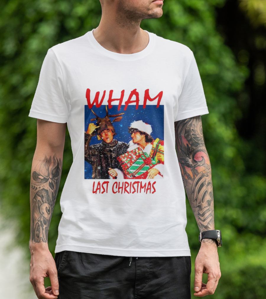 WHAM Last Christmas Festive Holiday Celebration With Snow And Gifts T-Shirt