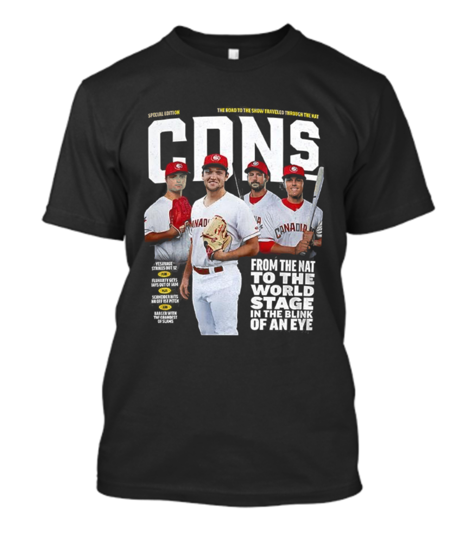 Vancouver Canadians CDN Baseball Journey From The Nat To The World Stage T-Shirt