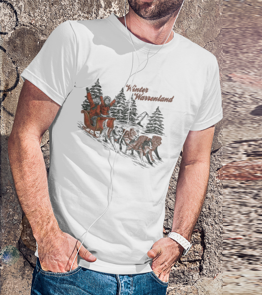 Alex Warren Winter Warrenland Sleigh Ride Snowy Trees Scene T-Shirt