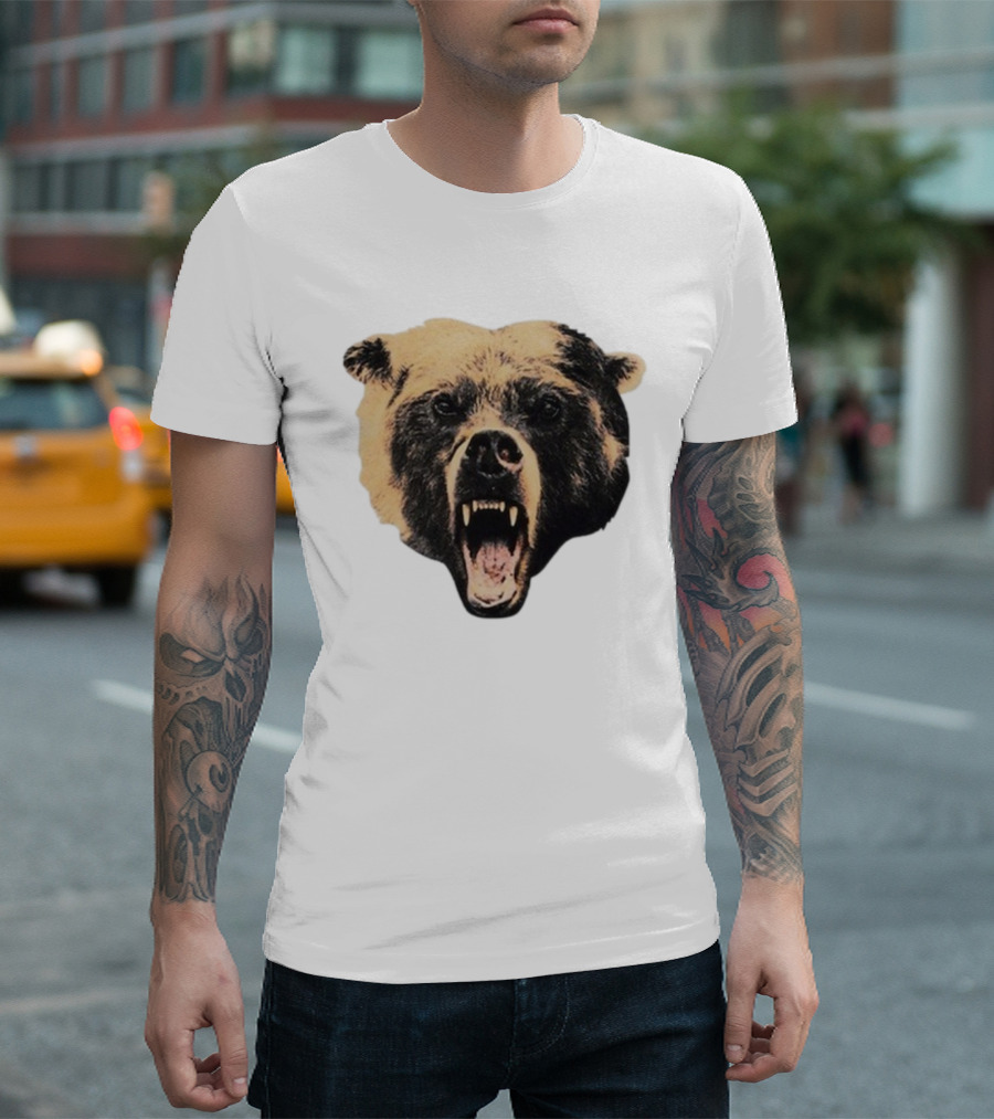Chicago Bears Golf Wang Cutout Fierce Roaring Bear Face T-Shirt