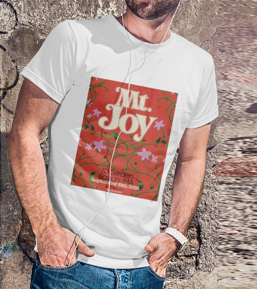 MT. Joy September 19 2026 TD Garden Boston MA Floral Art Sandro Rybak Ticketmaster T-Shirt