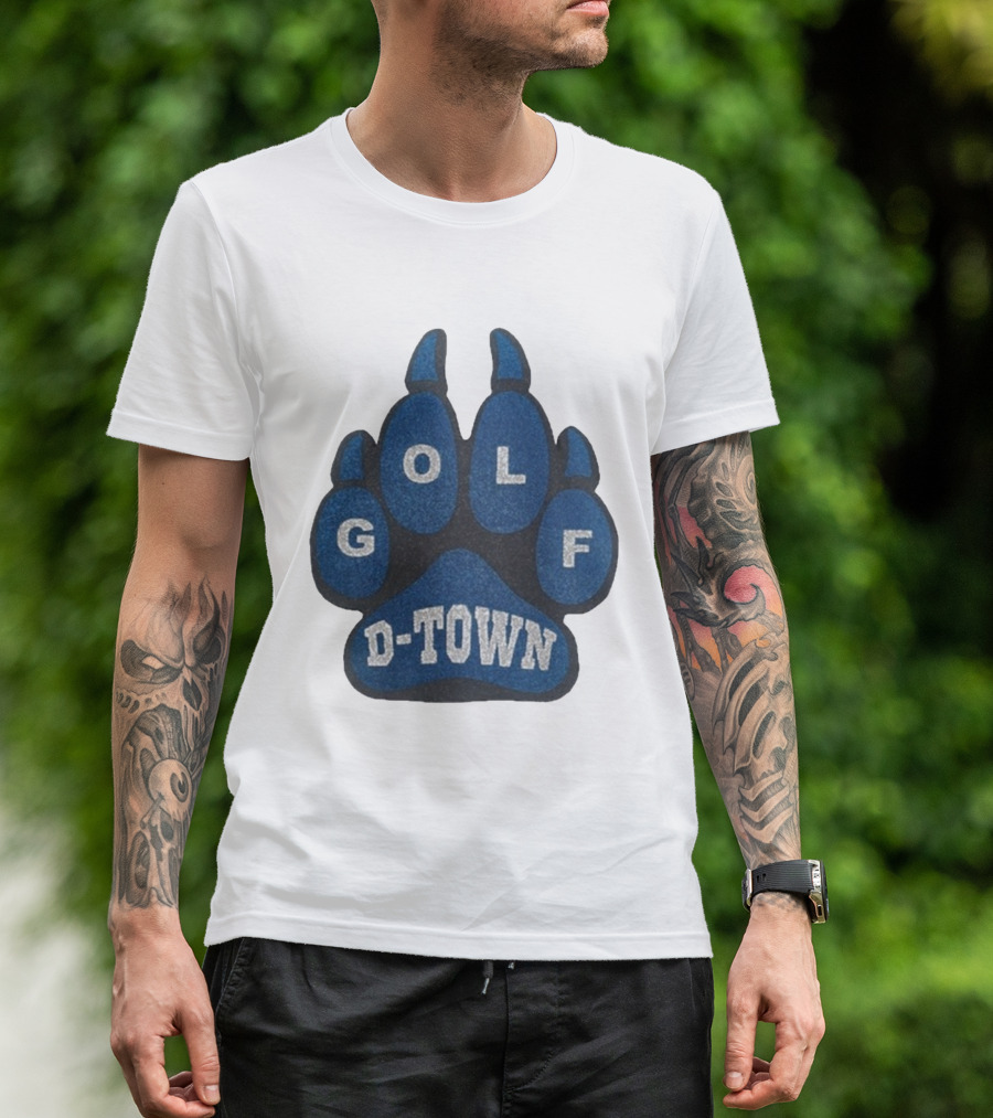 Detroit Lions Golf Wang D-Town Blue Foam Paw T-Shirt