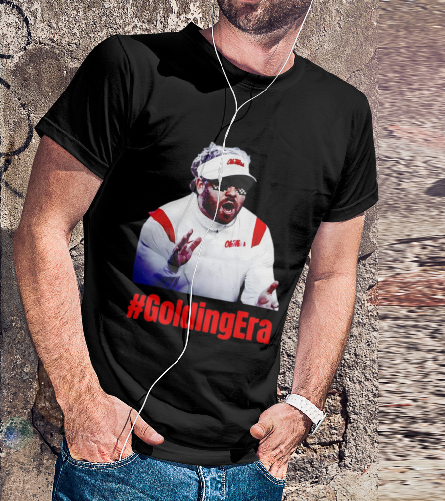 Ole Miss #GoldingEra Pete Golding Pixel Sunglasses Coach Look T-Shirt