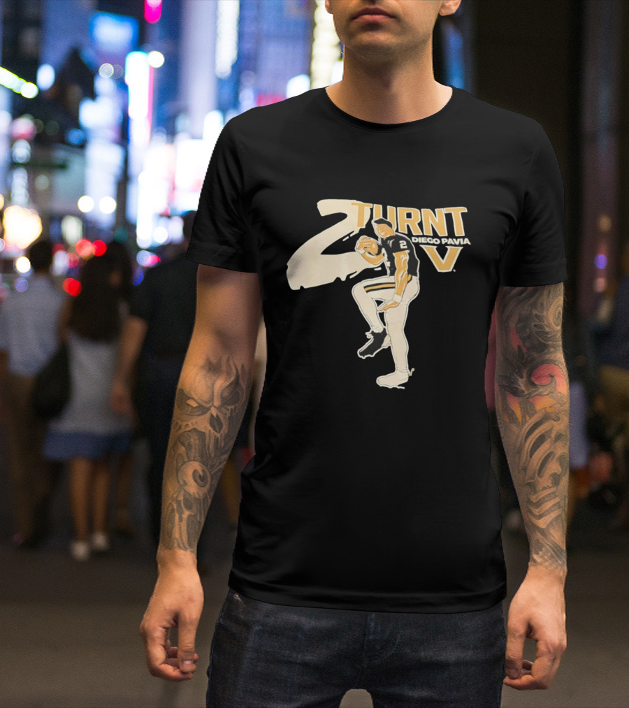 2Turnt Vanderbilt Diego Pavia Football Player T-Shirt