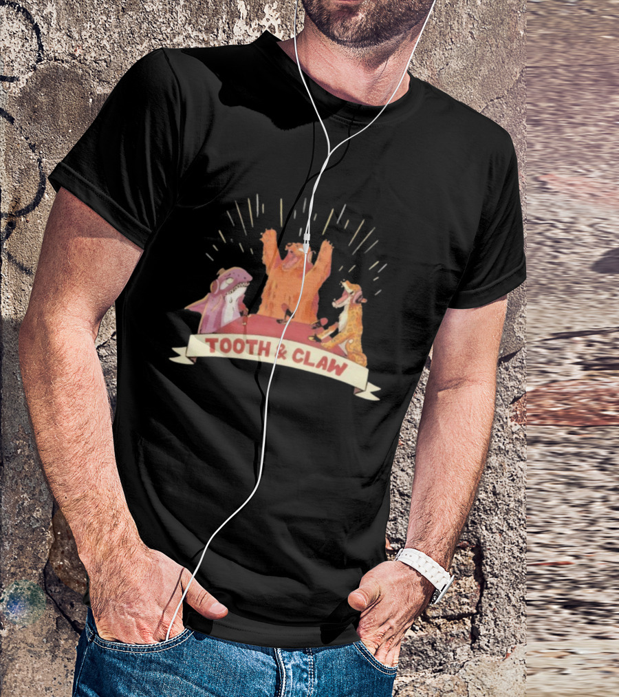Tooth And Claw Podcast Animal Trio Doppleganger T-Shirt