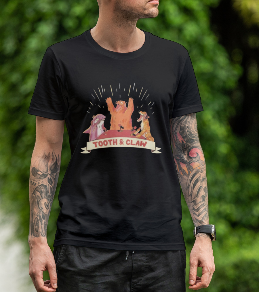 Tooth And Claw Podcast Animal Trio Doppleganger T-Shirt