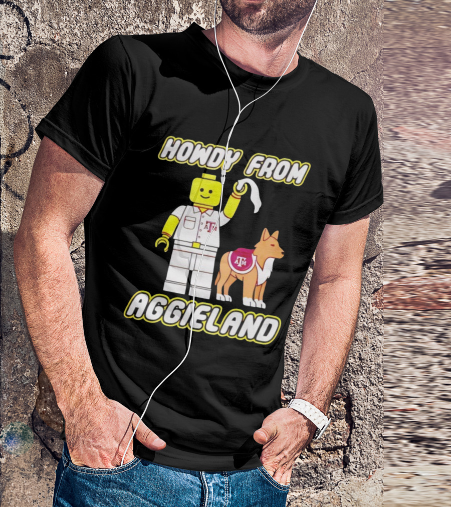 Howdy From Aggieland Texas A&M Character And Dog T-Shirt