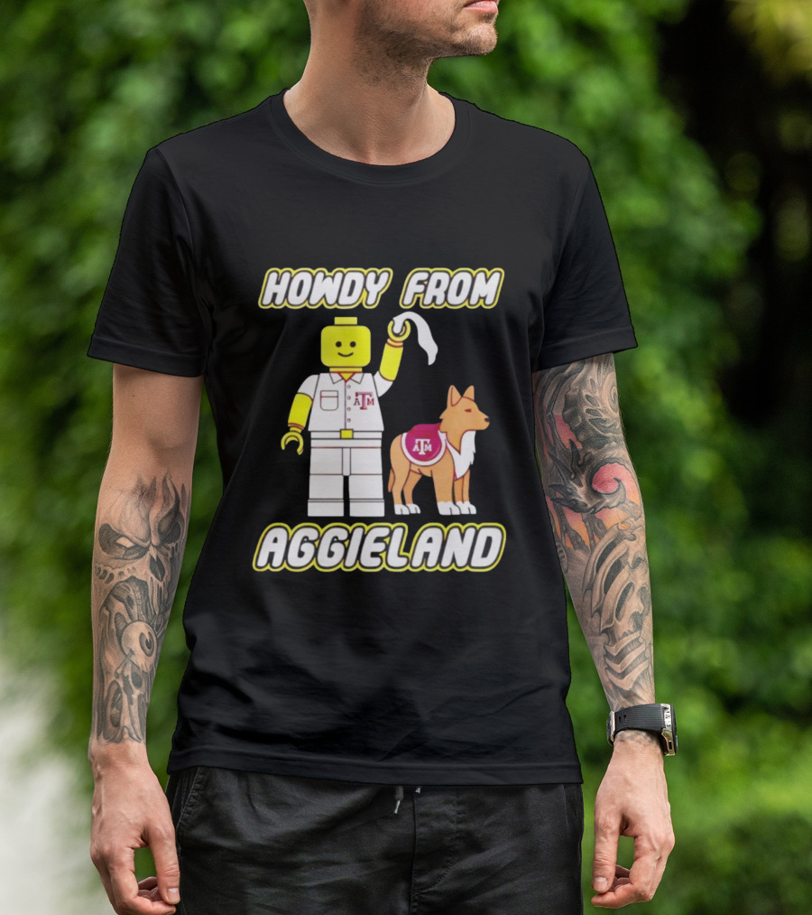 Howdy From Aggieland Texas A&M Character And Dog T-Shirt