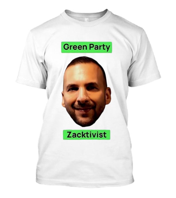 Green Party Zacktivist Face Graphic T-Shirt