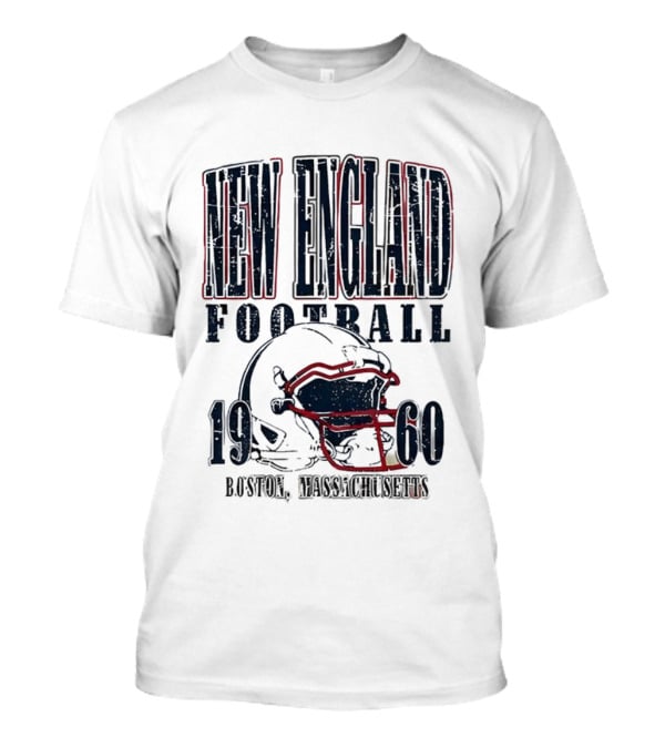 New England Football 1960 Boston Massachusetts Helmet T-Shirt