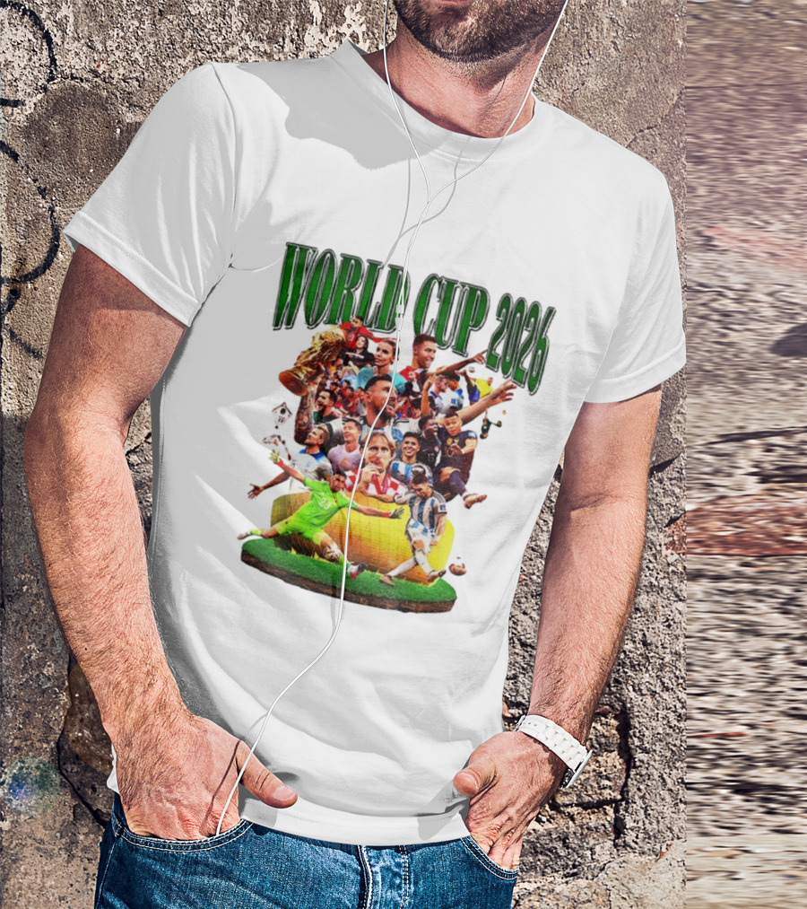 World Cup 2026 Soccer Celebration Stars And Trophy T-Shirt