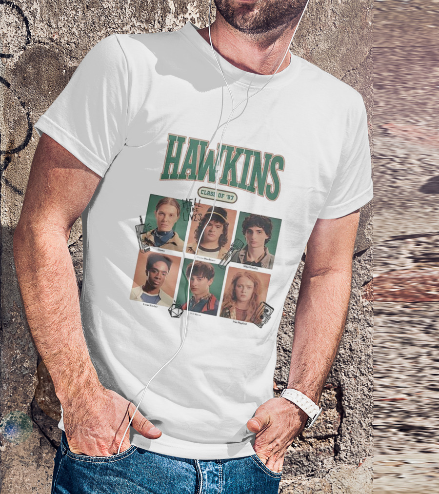 Hawkins Class Of ’87 Hellfire Lives Tour Stranger Things Characters T-Shirt