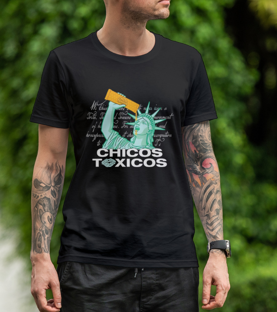Chicos Toxicos Statue Of Liberty Honeycomb New York Humor T-Shirt
