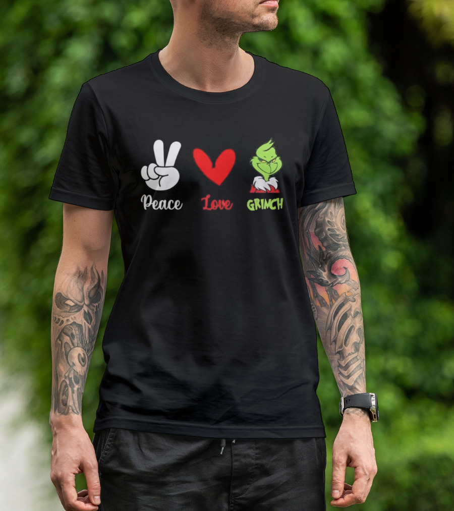 Peace Love Grinch Holiday Celebration T-Shirt