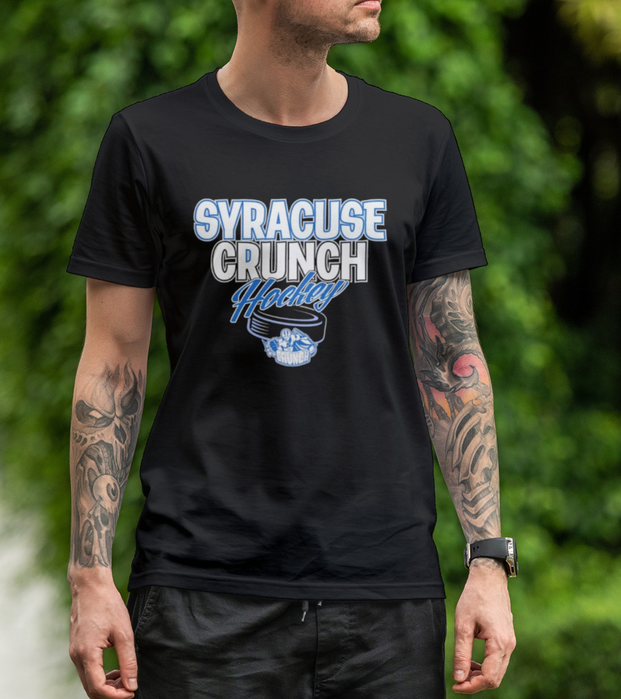 Syracuse Crunch Hockey Team Puck And Mascot Design T-Shirt