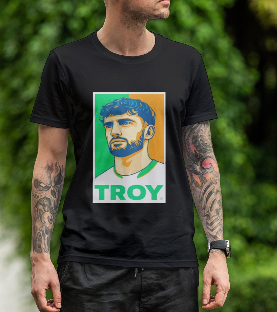 Troy Parrott Ireland Qualifiers Green White Orange T-Shirt