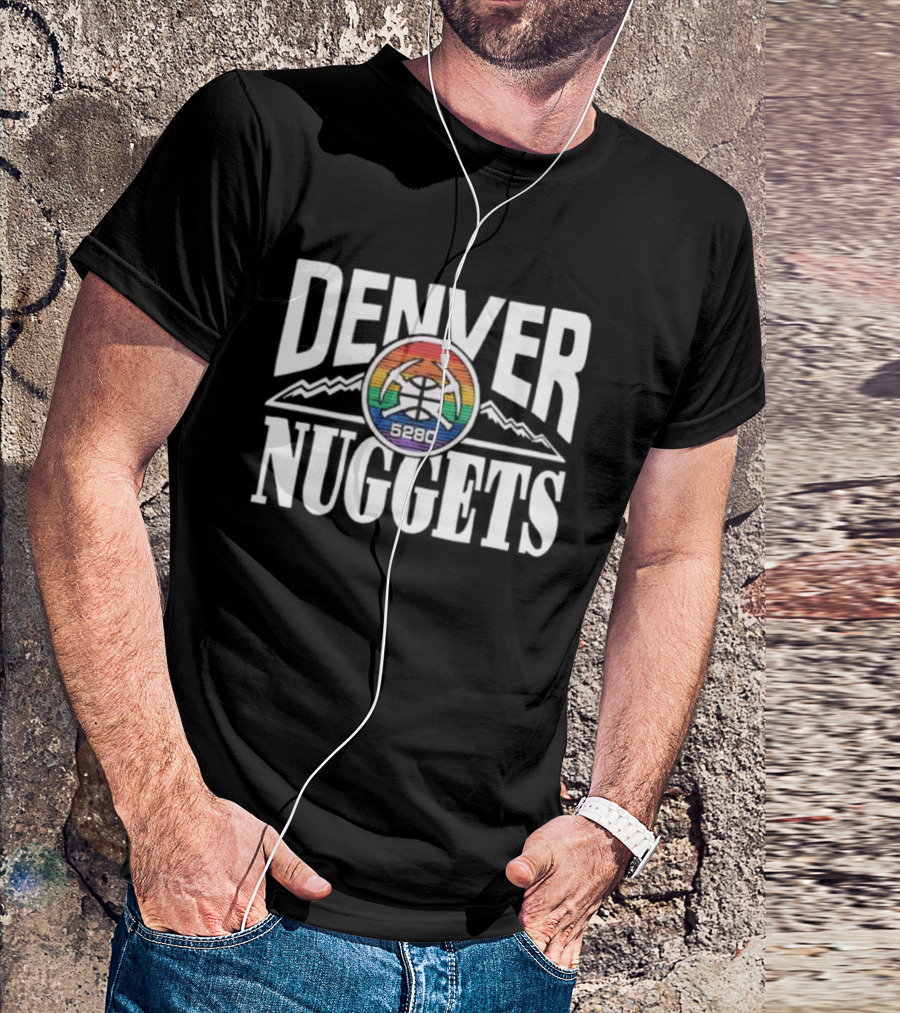 Denver Nuggets 5280 Rainbow Mountain City Edition Homage T-Shirt
