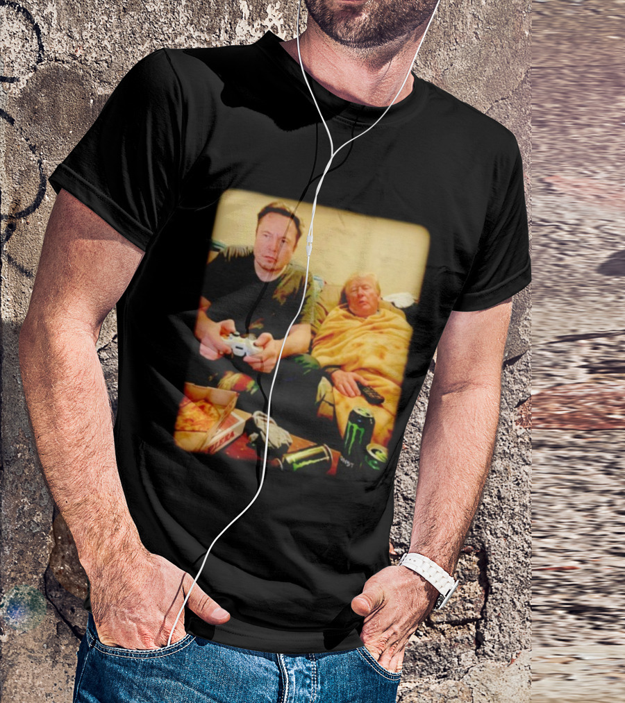 Elon Don Gaming Pizza Couch Monster Energy T-Shirt