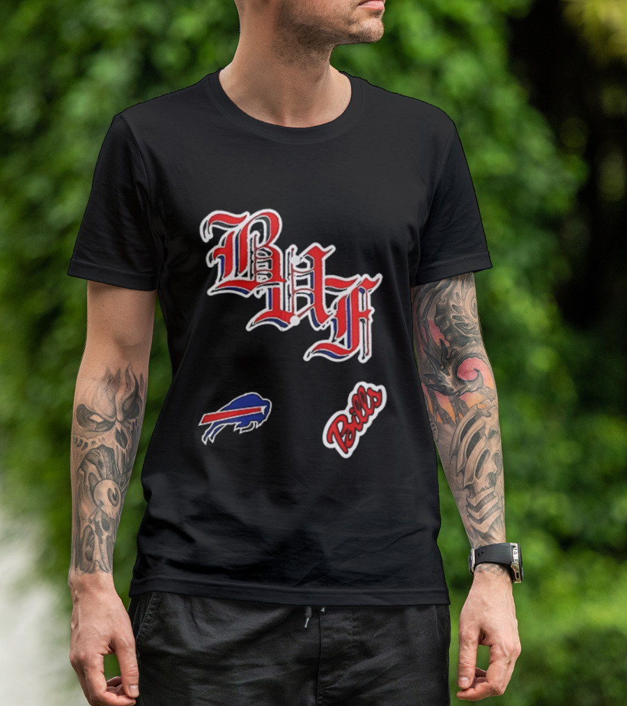 Buffalo Bills BAF Vintage Style Symbol And Script T-Shirt