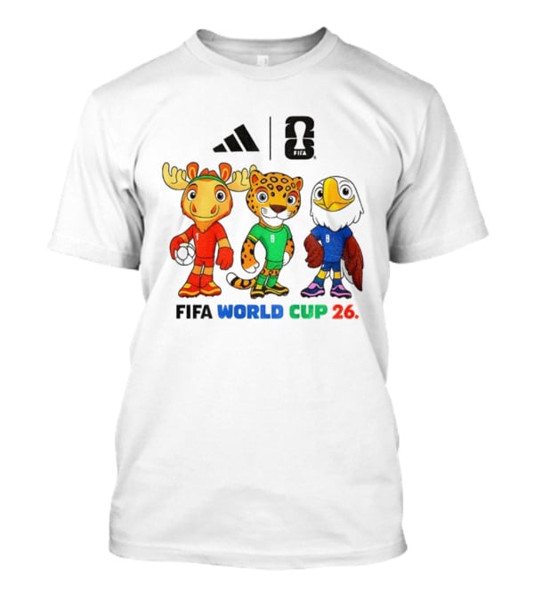 FIFA World Cup 2026 Mascot Cartoon Characters 2025 T-Shirt