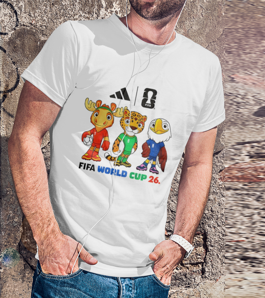 FIFA World Cup 2026 Mascot Cartoon Characters 2025 T-Shirt
