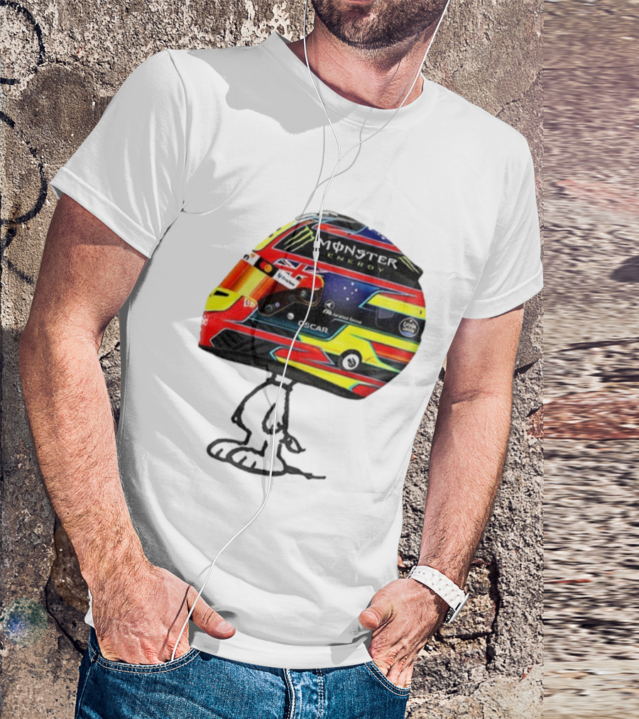 Oscar Piastri Monster Energy Racing Helmet Snoopy T-Shirt