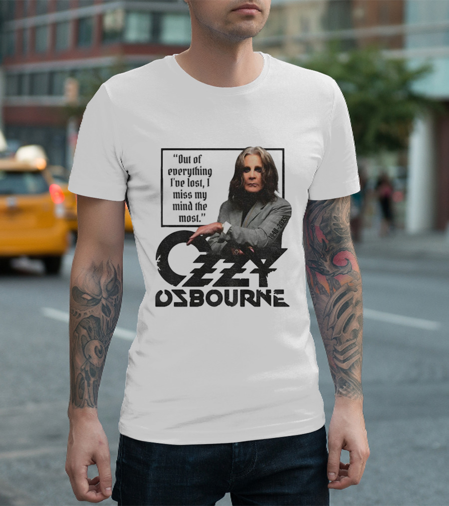 Ozzy Osbourne Out of Everything I've Lost I Miss My Mind the Most 1948-2023 T-Shirt