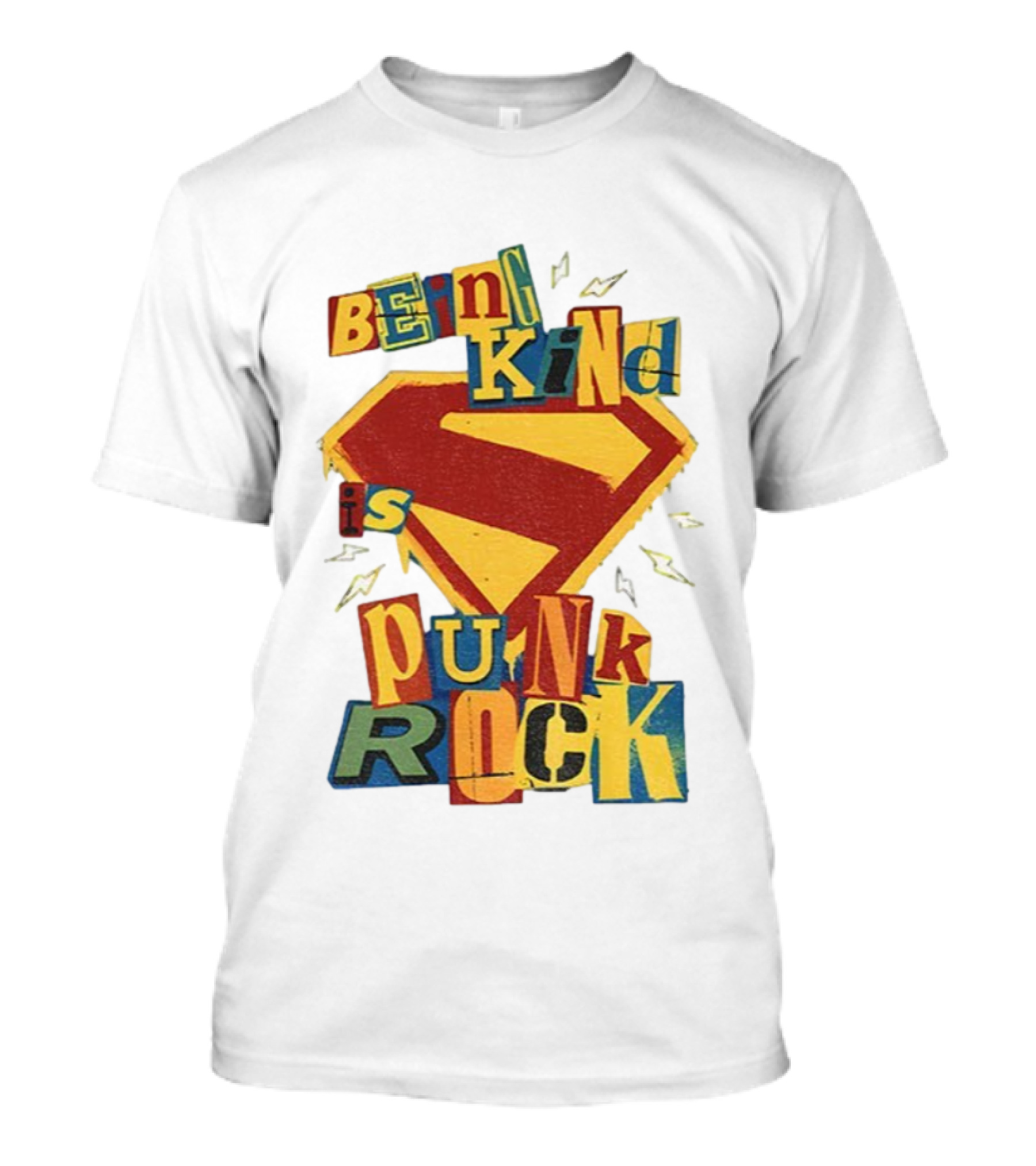 Being Kind Is Punk Rock Superman Symbol T-Shirt