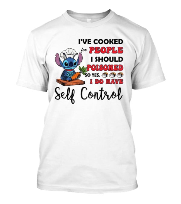 Stitch Cooked For People I Should Poisoned Sushi Self Control T-Shirt