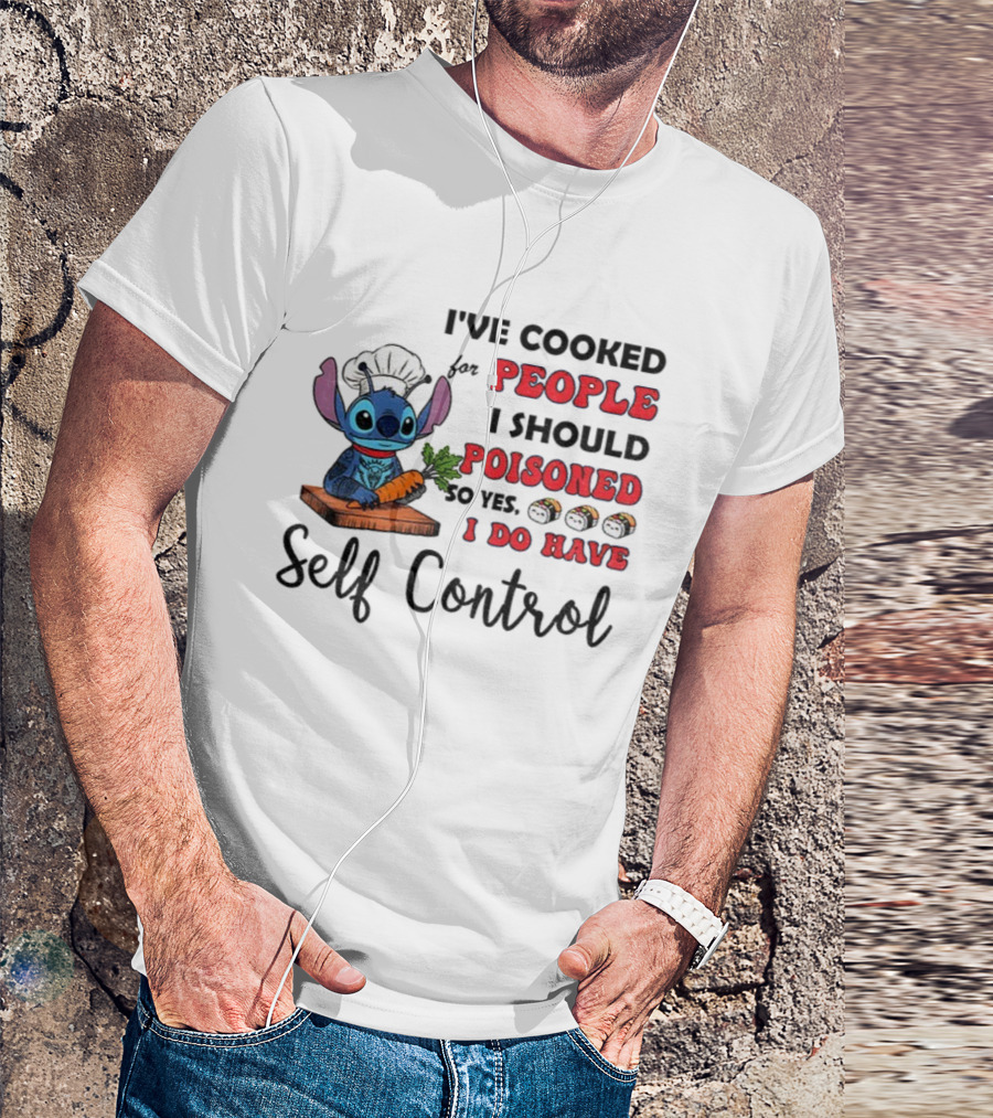 Stitch Cooked For People I Should Poisoned Sushi Self Control T-Shirt