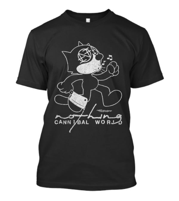 Nothing Cannibal World Felix Cat With Knife T-Shirt