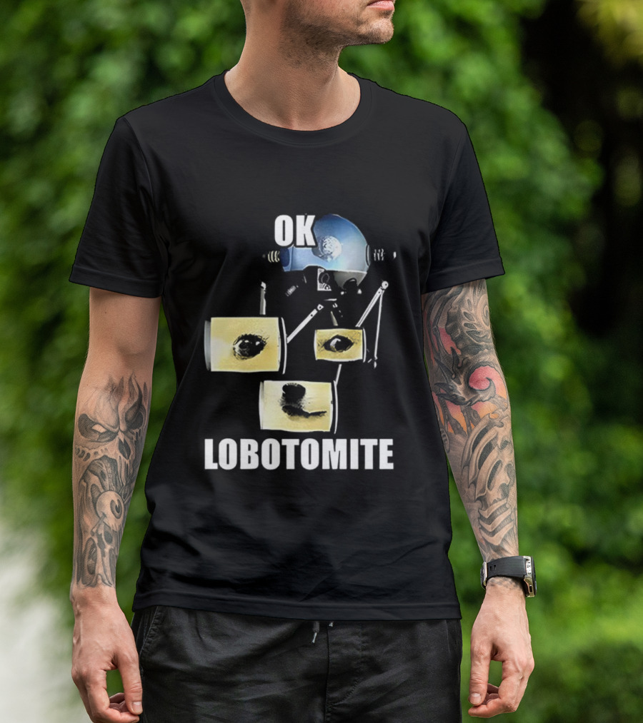 OK Lobotomite Helmet Style Doge Meme Fallout Theme T-Shirt