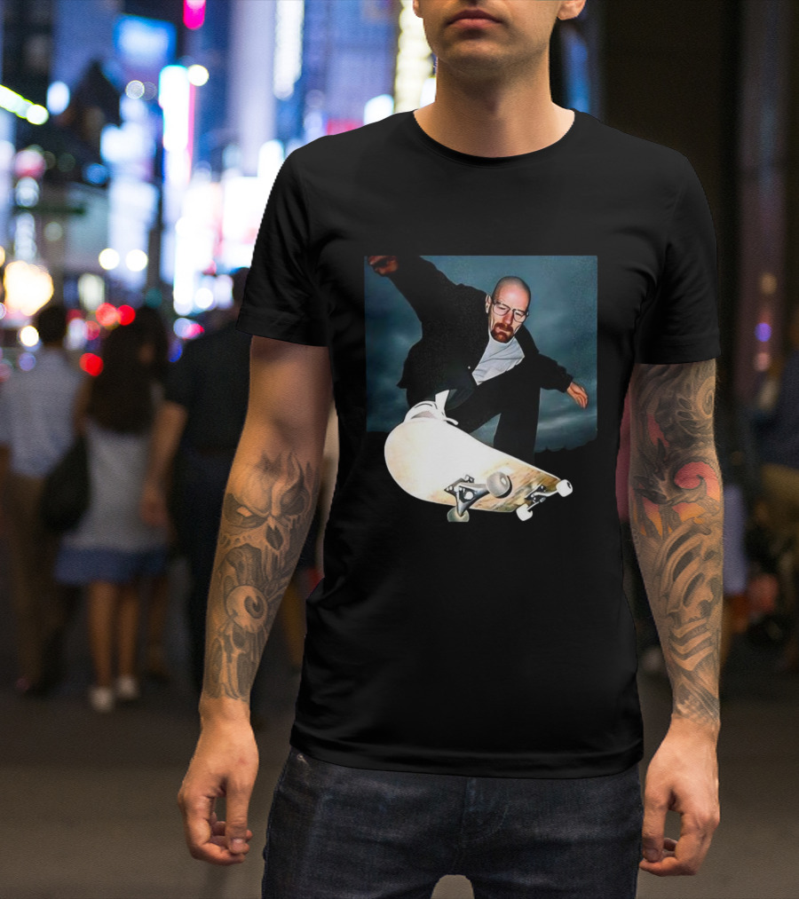 Walter White Skateboarding 90s Movie Meme Retro Nostalgia T-Shirt