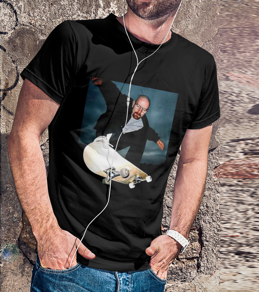 Walter White Skateboarding 90s Movie Meme Retro Nostalgia T-Shirt