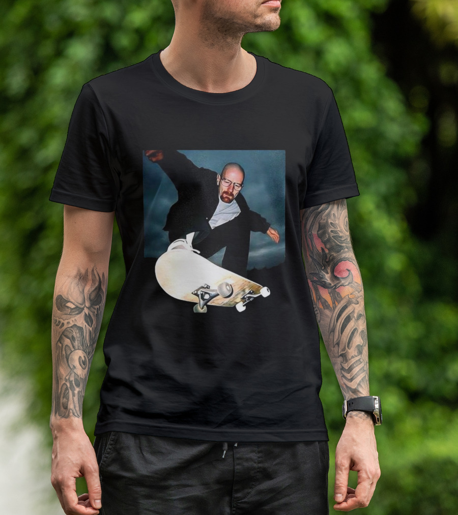 Walter White Skateboarding 90s Movie Meme Retro Nostalgia T-Shirt