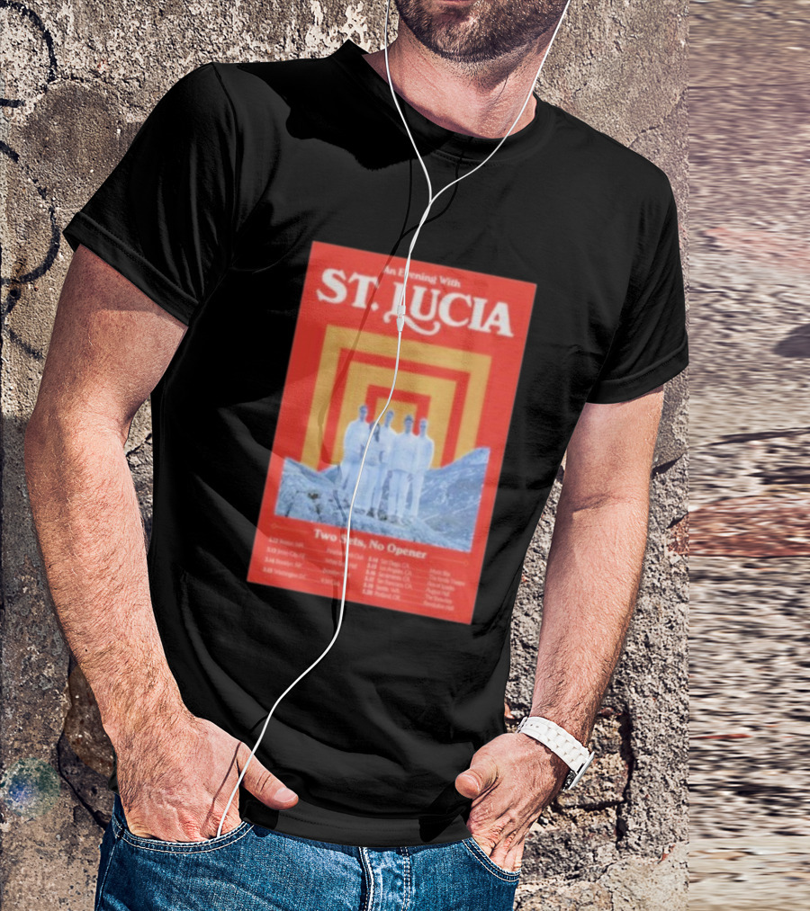 An Evening With St. Lucia Two Sets No Opener Tour 2026 Dates Boston Jersey City Brooklyn Washington T-Shirt