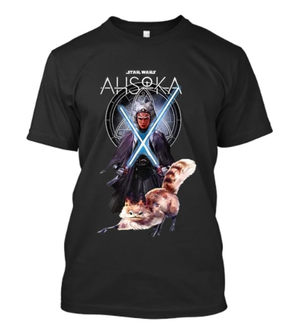 Ahsoka Star Wars Character Lightsabers And Loth-Cat T-Shirt