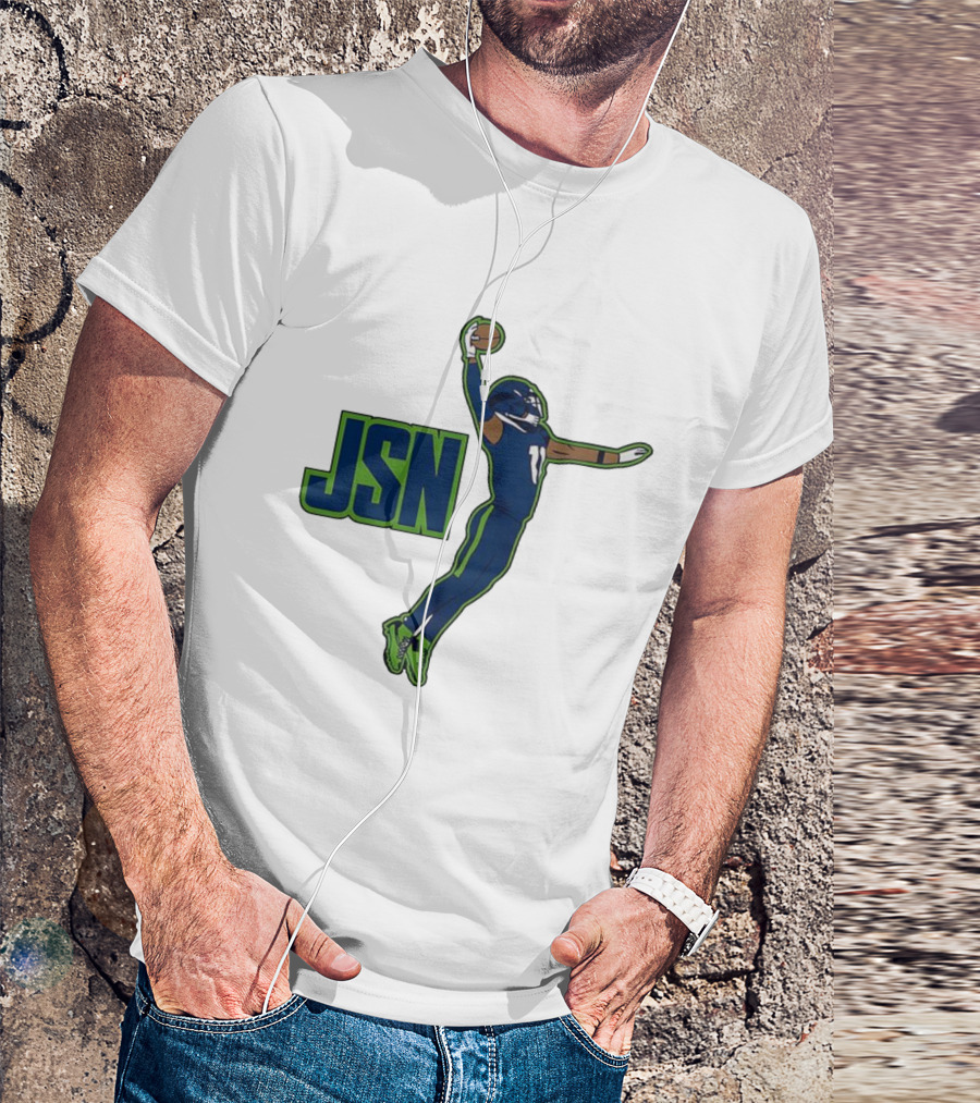 JSN Dunk Jaxon Smith-Njigba Seattle Football Jump Catch T-Shirt